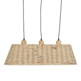 Lampa Sufitowa Czarny Naturalny Żelazo 220-240 V 77 x 27 x 92 cm