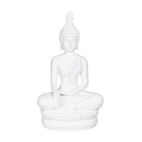 Figurka Dekoracyjna Biały Budda 24 x 14,2 x 41 cm