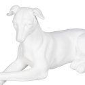 Figurka Dekoracyjna Biały Pies 18 x 12,5 x 37 cm