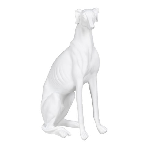 Figurka Dekoracyjna Biały Pies 19 x 12 x 37,5 cm