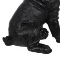 Figurka Dekoracyjna Czarny Złoty Pies 15,5 x 18,4 x 25,5 cm