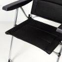 Fotel plażowy Aktive Deluxe Składany Czarny 49 x 123 x 67 cm (2 Sztuk)