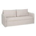 Sofa Beżowy Poliester Płótno 210 x 93 x 95 cm