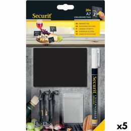 Deska Securit Ze wsparciem Set 7,4 × 10,5 cm 20 Sztuk Czarny