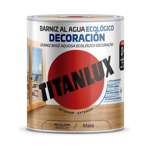 Lakier wodny Titanlux m22100014 Ekologiczne 250 ml Bezbarwny Matowy