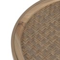 Stolik Beżowy Żelazo Rattan 55 x 55 x 50 cm