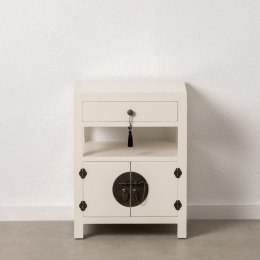 Stolik Nocny ORIENTE Biały Drewno MDF 50 x 40 x 66 cm