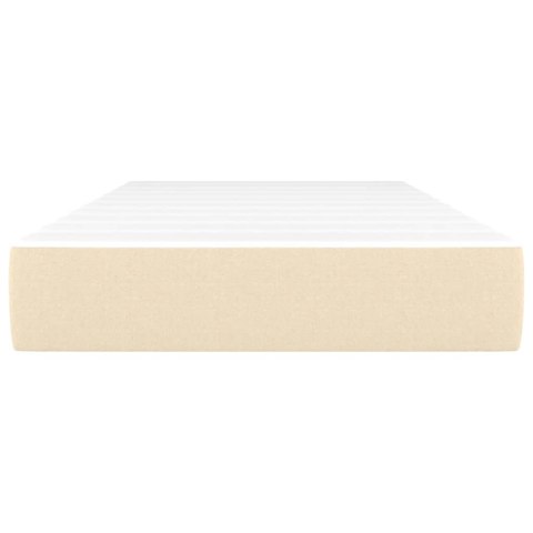 Materac kieszeniowy, kremowy, 90x190x20 cm, tkanina