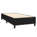 Łóżko kontynentalne z materacem, czarne, 90x190 cm, tkanina