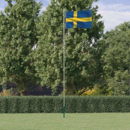 Flaga Szwecji z masztem, 6,23 m, aluminium