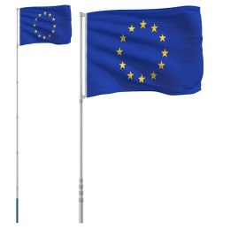 Flaga Unii Europejskiej z masztem, 5,55 m, aluminium