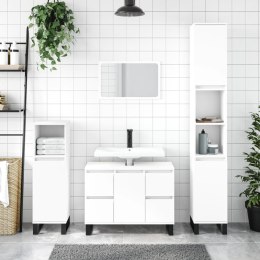 Szafka łazienkowa, biała, 80x33x60 cm, materiał drewnopochodny