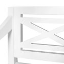 Krzesła Batavia, 2 szt., białe, lite drewno mahoniowe