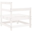 Ogrodowa sofa narożna, biała, lite drewno sosnowe
