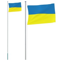 Flaga Ukrainy z masztem, 6,23 m, aluminium