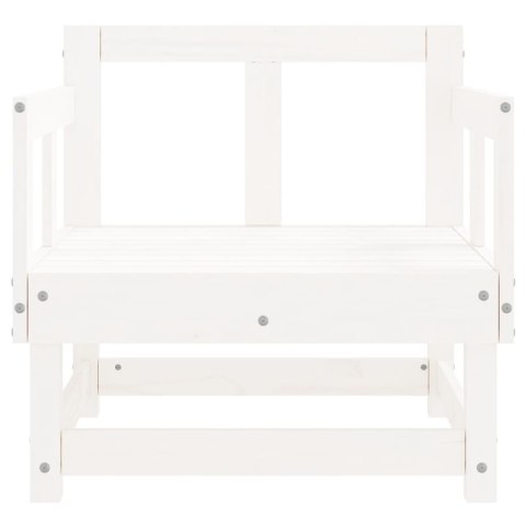 Krzesła ogrodowe, 2 szt., białe, lite drewno sosnowe