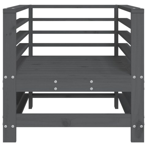 Krzesła ogrodowe, 2 szt., szare, lite drewno sosnowe