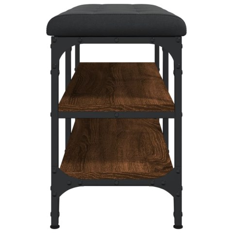 Ławka na buty, brązowy dąb, 82x32x47cm, materiał drewnopochodny