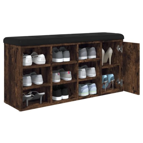 Ławka na buty, przydymiony dąb, 102x32x50 cm