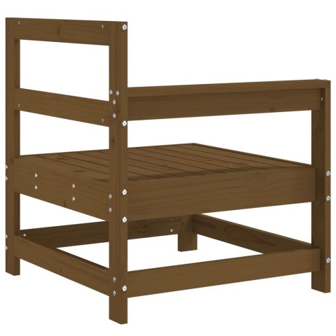 Ogrodowe sofy narożne, miodowy brąz, 2 szt, lite drewno sosnowe