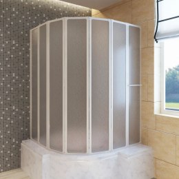 Kabina prysznicowa ścienna, parawan na wannę (140 x 168 cm), składana