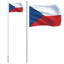 Flaga Czech z masztem, 6,23 m, aluminium