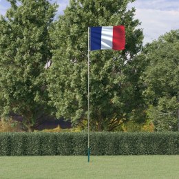 Flaga Francji z masztem, 5,55 m, aluminium