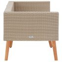 2-osobowa sofa ogrodowa z poduszkami, rattan PE, beż