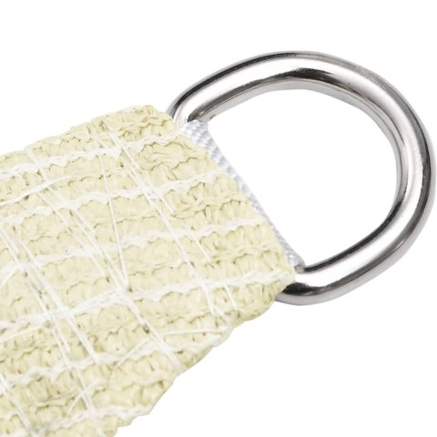 Żagiel przeciwsłoneczny, 160 g/m², kremowy, 4x4x4 m, HDPE