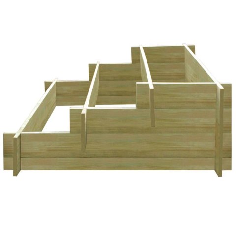 Donica 3 poziomowa, 90 x 90 x 35 cm, impregnowane drewno Donica 3 poziomowa, 90 x 90 x 35 cm, impregnowane drewno