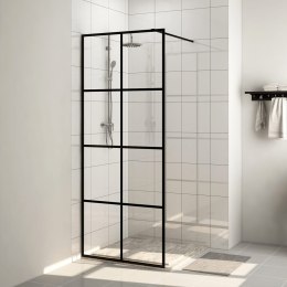 Ścianka prysznicowa, przezroczyste szkło ESG, 80x195 cm, czarna