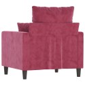 Fotel, winna czerwień, 60 cm, obity aksamitem