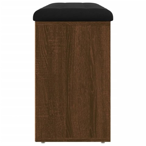 Ławka na buty, brązowy dąb, 102x32x50 cm