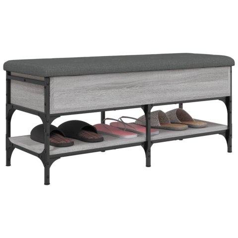 Ławka na buty, szary dąb sonoma, 102x42x45 cm