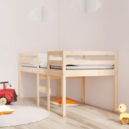 Wysokie łóżko, 75x190 cm, lite drewno sosnowe