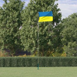 Flaga Ukrainy z masztem, 5,55 m, aluminium