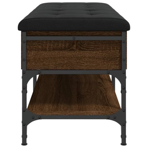 Ławka na buty, brązowy dąb, 102x42x45 cm