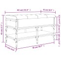 Ławka na buty, dąb sonoma, 82x42x45 cm, materiał drewnopochodny