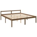 Łóżko dla seniora, miodowy brąz 200x200 cm, lite drewno sosnowe