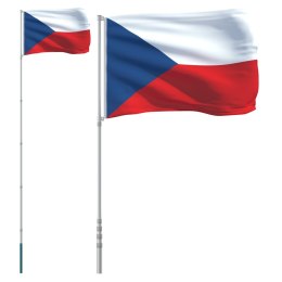 Flaga Czech z masztem, 5,55 m, aluminium