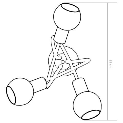 Lampa sufitowa z ceramicznymi kloszami na 3 żarówki E14