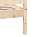 Rama łóżka, 75x190 cm, lite drewno