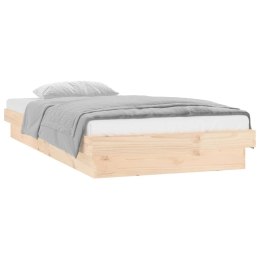 Rama łóżka z LED, 90 x 200 cm, lite drewno