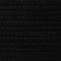 Kosz z pokrywą, czarno-beżowy, Ø37x50 cm, bawełna