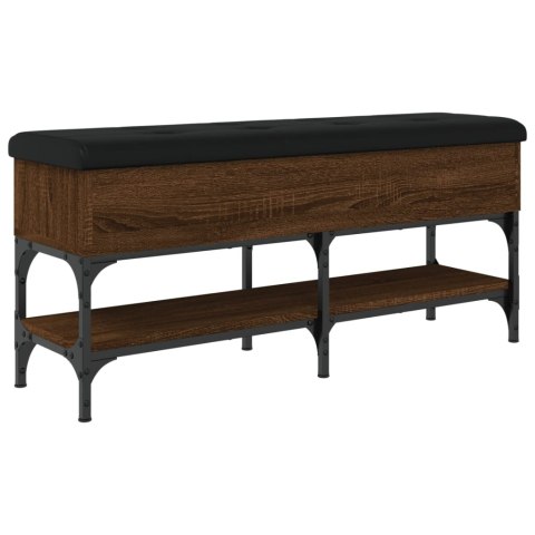 Ławka na buty, brązowy dąb, 102x32x45 cm