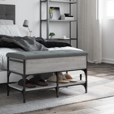 Ławka na buty, szary dąb sonoma, 82x42x45 cm