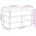 Ławka na buty, szary dąb sonoma, 82x42x45 cm