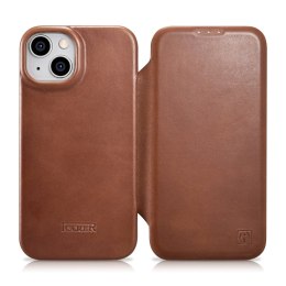 Skórzane etui iPhone 14 Plus z klapką magnetyczne MagSafe CE Oil Wax Premium Leather brązowy