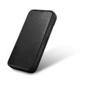 Skórzane etui iPhone 14 z klapką magnetyczne MagSafe CE Oil Wax Premium Leather czarny