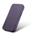 Skórzane etui iPhone 14 z klapką magnetyczne MagSafe CE Premium Leather fioletowy